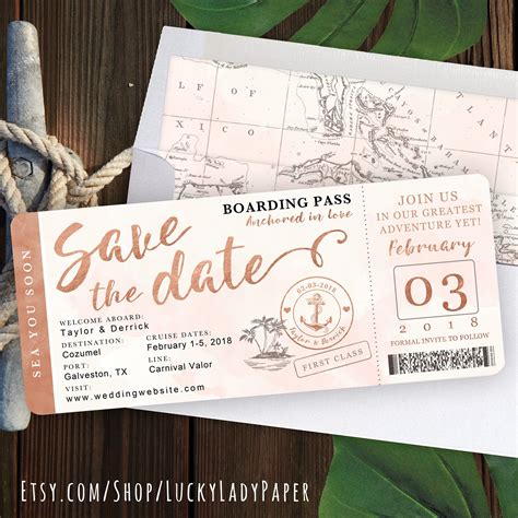 Vintage Destination Wedding Invitations