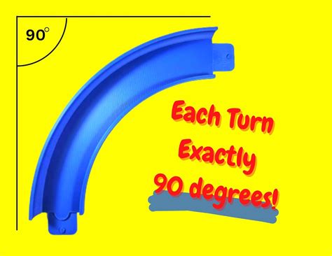 90 degree Curved Tracks Compatible with Hotwheels Tracks - SET OF 4 ...