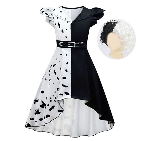 Lito Angels Cruella Dalmatian Black And White Spots Halloween Costume ...