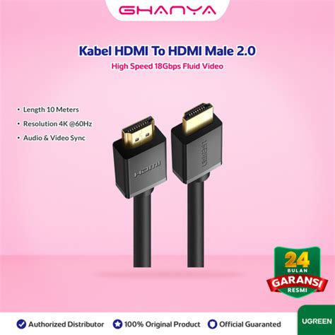 Jual UGREEN Kabel HDMI To HDMI 4K Ultra HD 10 Meter 10110 - Kab ...