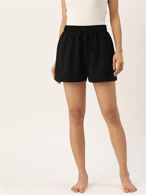 Buy ETC Women Black Shorts - Shorts for Women 22141034 | Myntra