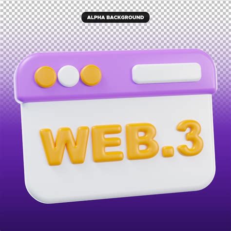 3d web3 browser window concept | Premium PSD