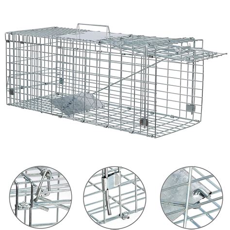 Buy 2Z Live Animal Trap 24x8x7 Humane Cat Trap Cage for Stray Cats ...