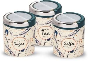 Trueware Plastic Tea Coffee & Sugar Container - 750 ml, 750 ml, 750 ml ...