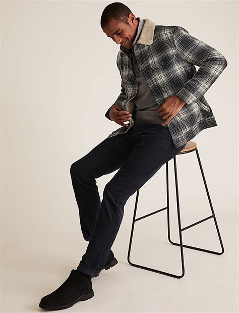Buy Borg Lined Wool Trucker at Marks & Spencer