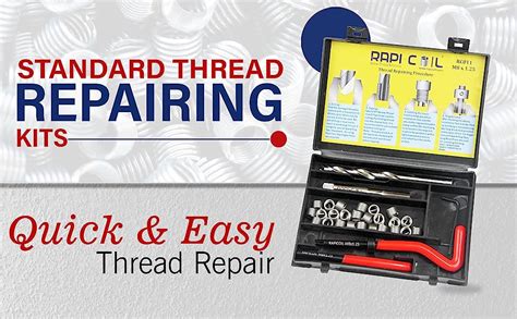 RAPI-COIL (M3 x 0.5) Thread Repair Kit Stainless Steel Helicoil Insert ...
