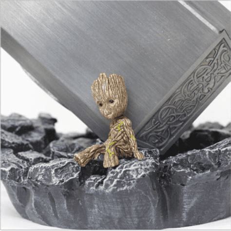 Buy Puloru Baby Sitting Groot Figure Toy Gift Galaxy Guard Tree Stance ...