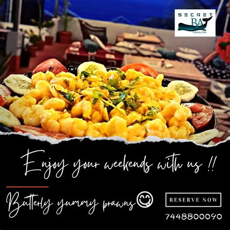 Menu at Secret Bay ECR, Mahabalipuram