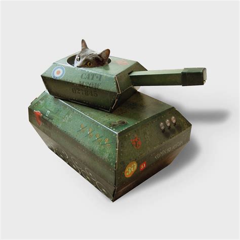 Cat Tank : Cardboard tanks for cats