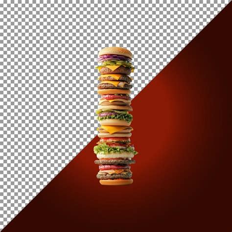 Giant burger stack | Premium AI-generated PSD