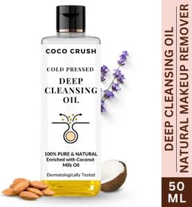 COCO CRUSH Pure & Natural Deep Cleansing Oil, Vit E | Gently Removes ...