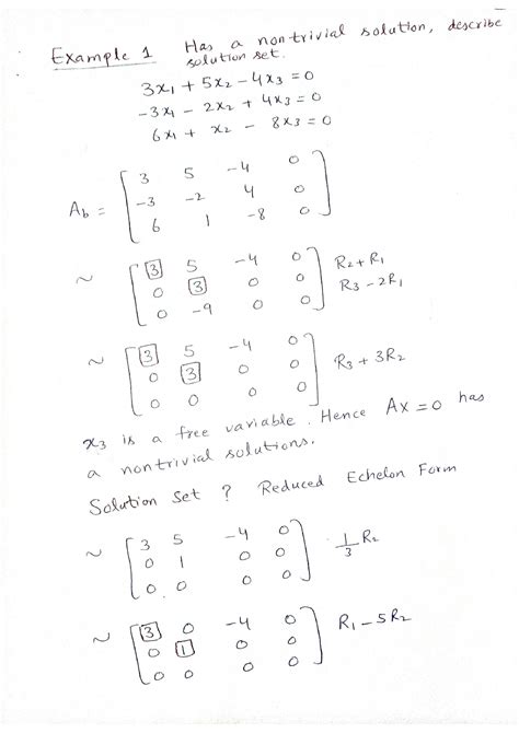 Image result for Solve Homogeneous System Linear Algebra