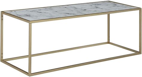 Buy Convenience Concepts Gold Coast Faux Marble Rectangle Coffee Table ...