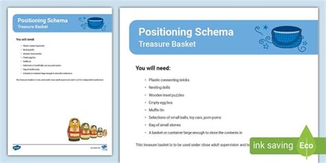 Positioning Schema Treasure Basket Ideas (teacher made)