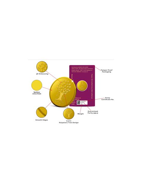 Buy Kundan Kalpataru Tree Gold Coin of 4 Grams 24 Kt in 999.9 Purity