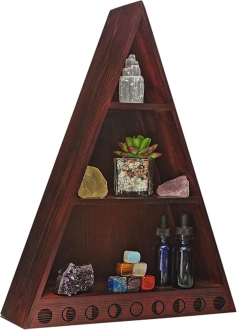 Moon Shelf - Triangle Shelf - Rustic Crystal Shelf India | Ubuy