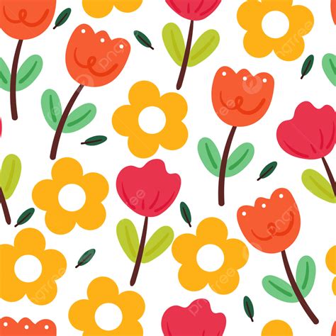 Cartoon Flower Pattern 的图像结果