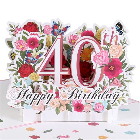 Happy 40th Birthday Wishes Female 40th Birthday Cards For Her Pink