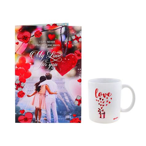 Archies 1st Valentines Day Ceramic Love Quotation Mug and Greeting Card ...