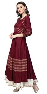 Buy Yash Gallery Women's Cotton & Crush A-Line Kurta at Amazon.in