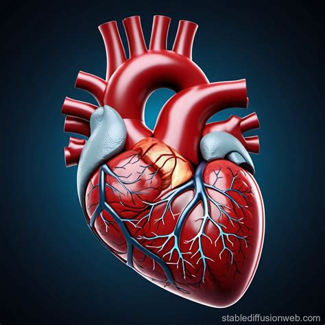 Human Heart Anatomy Diagram | Stable Diffusion Online
