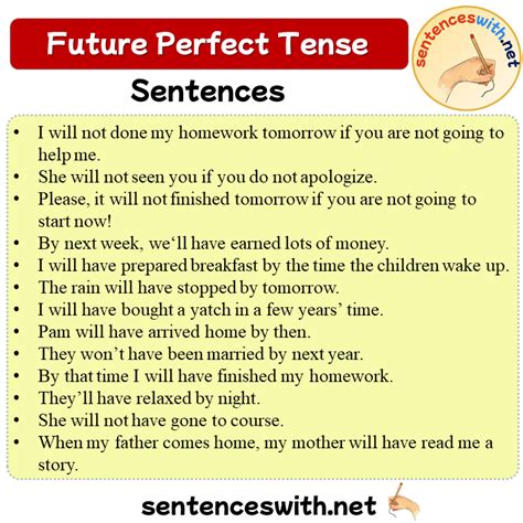 Future Perfect Verb Examples 的图像结果