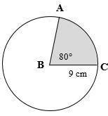 Find the area of the shaded regions. Give your answer as a COMPLETELY ...