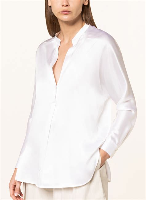 VINCE Silk tunic in white