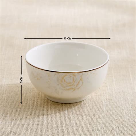 Buy Altius Amaryllis Bone China Floral Print Katori - 185ml from Home ...