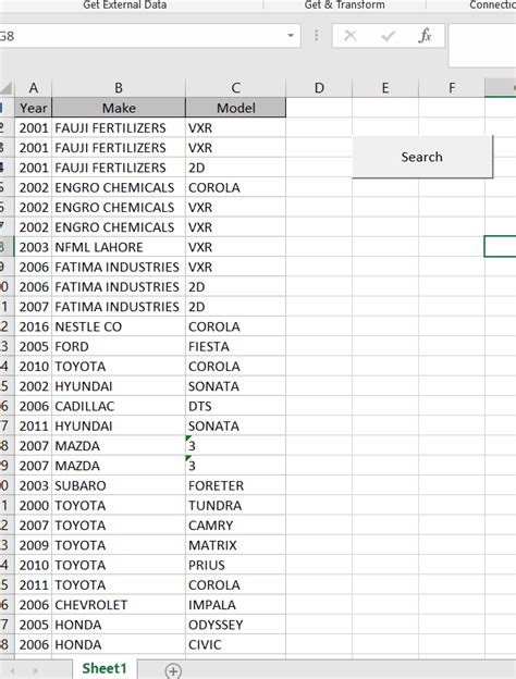 Image result for VBA Code for Search Button