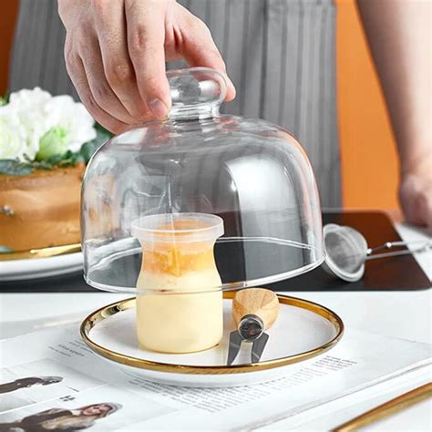 Buy Cabilock Cake Carrier 1 Set Covered Cake Stand Glass Domed Serving ...