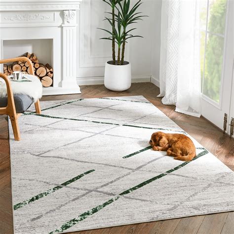 Amazon.com: jinchan Christmas Area Rug 4x6 Green Grey Washable Rug ...