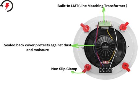 Powerlink 9-Inch 20-Watt Wired in Flush Mount Ceiling Speakers for ...
