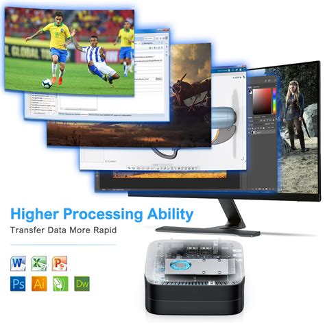 Buy Mini PC 4GB RAM/64GB SSD Mini Desktop Computer Ιntel Celeron J3455 ...