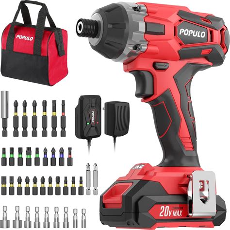POPULO Impact Driver Kit, 1770 in-lbs 20V Max India | Ubuy