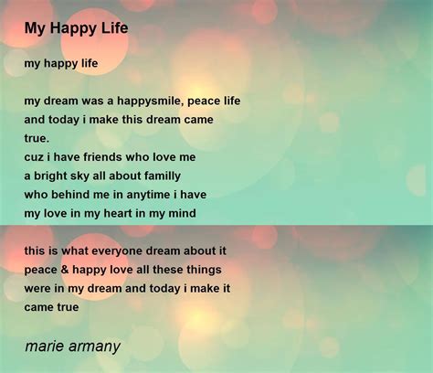 Poems About Life And Love Happiness