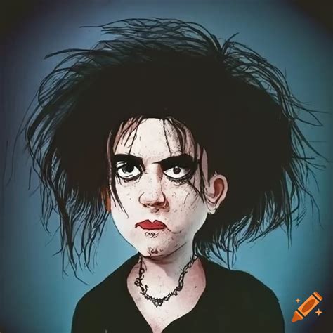 Robert smith of the cure on Craiyon