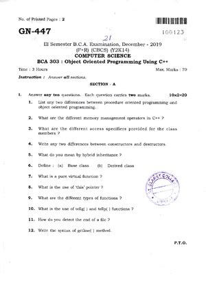 4th sem Question Papers - Evidence Question Bank - Studocu