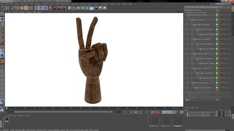 3D model Dark Wood Hand Rigged for Cinema 4D | 3D Molier International