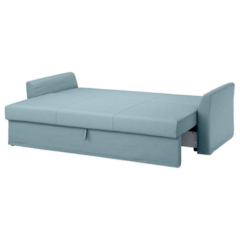 HOLMSUND sleeper sofa, Orrsta light blue - IKEA | Sleeper sofa, Three ...