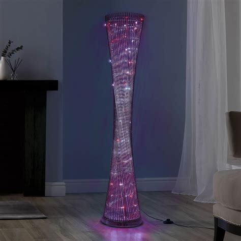 Aluminium LED Spiral Standing Floor Lamp | 145cm x 30cm x 30cm 360 Deg ...