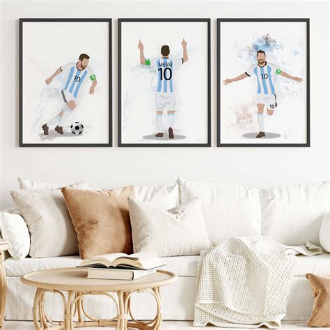 Lionel Messi Personalized Wall Art (Framed Set of 3) – My Kids Wall