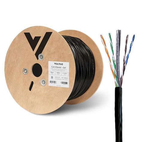 Voltive 500ft Black UV Resistant Cat6 Ethernet Cable - India | Ubuy