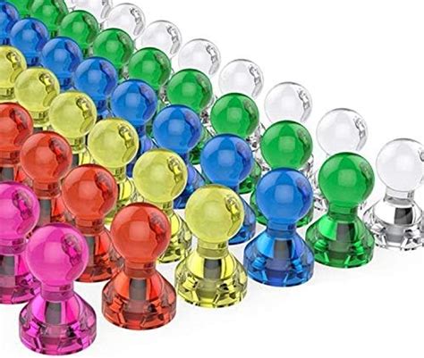 Magnetic Push Pins, Black Refrigerator Magnets, OGIS 16pcs Brushed ...