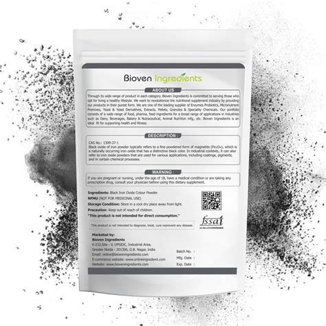 Buy Bioven Ingredients Black Iron Oxide Colour Powder-125GM Online ...