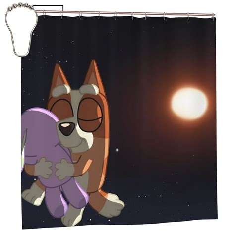 Masiiu Bluey Print Shower Curtain 72x72in Waterproof for Bathroom Decor ...