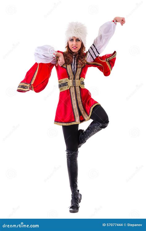 Handsome Woman Dancing Lezginka Stock Photo - Image of leisure ...