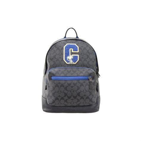 Coach x Peanuts West Backpack In Signature Canvas with Snoopy – Cop ...