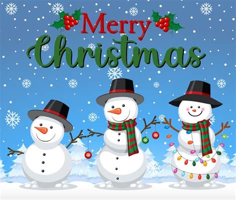Merry christmas poster design | Free Vector