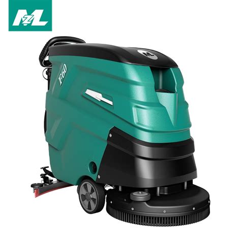 Battery-Powered Floor Scrubber Work Efficiency Walk-Behind Floor ...